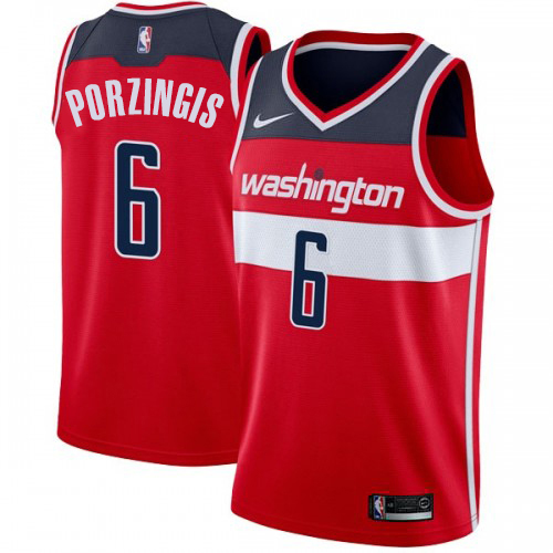 Nike Wizards #6 Kristaps Porzingis Red Youth NBA Swingman Icon Edition Jersey