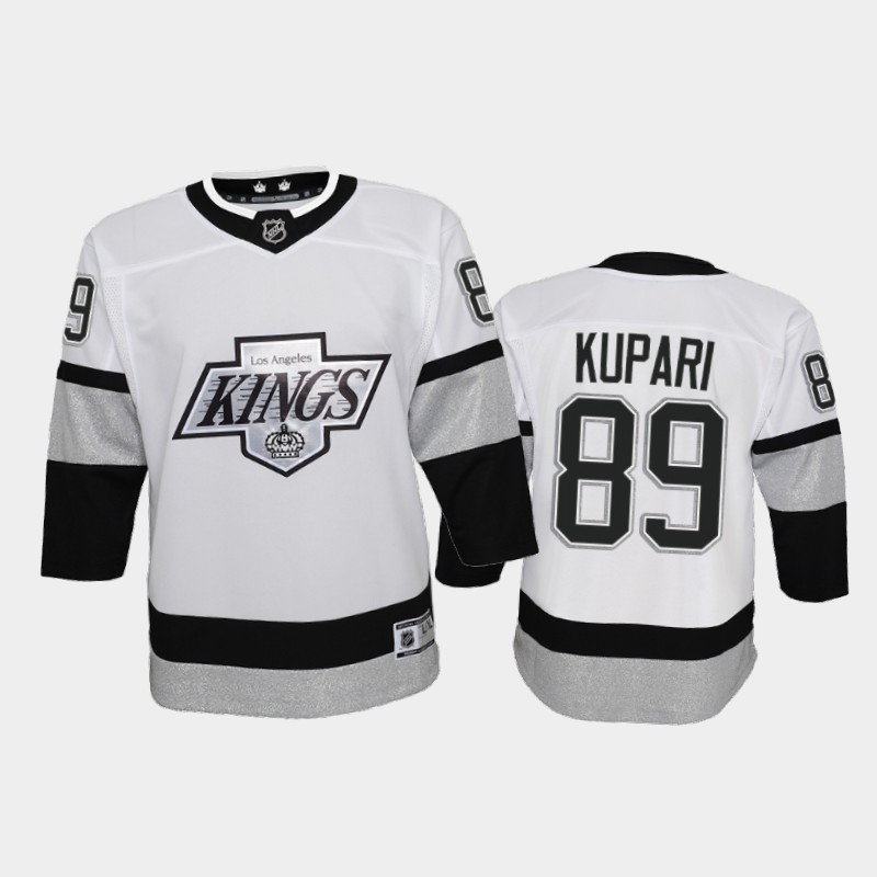 Adidas Kings #89 Rasmus Kupari Youth 2021-22 Alternate Game NHL Jersey - White