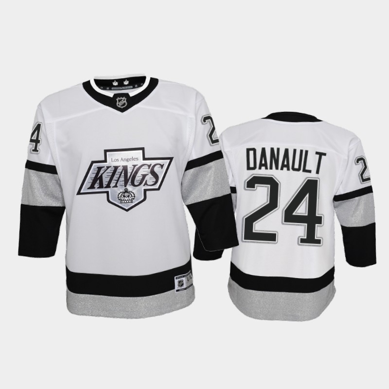 Adidas Kings #24 Phillip Danault Youth 2021-22 Alternate Game NHL Jersey - White