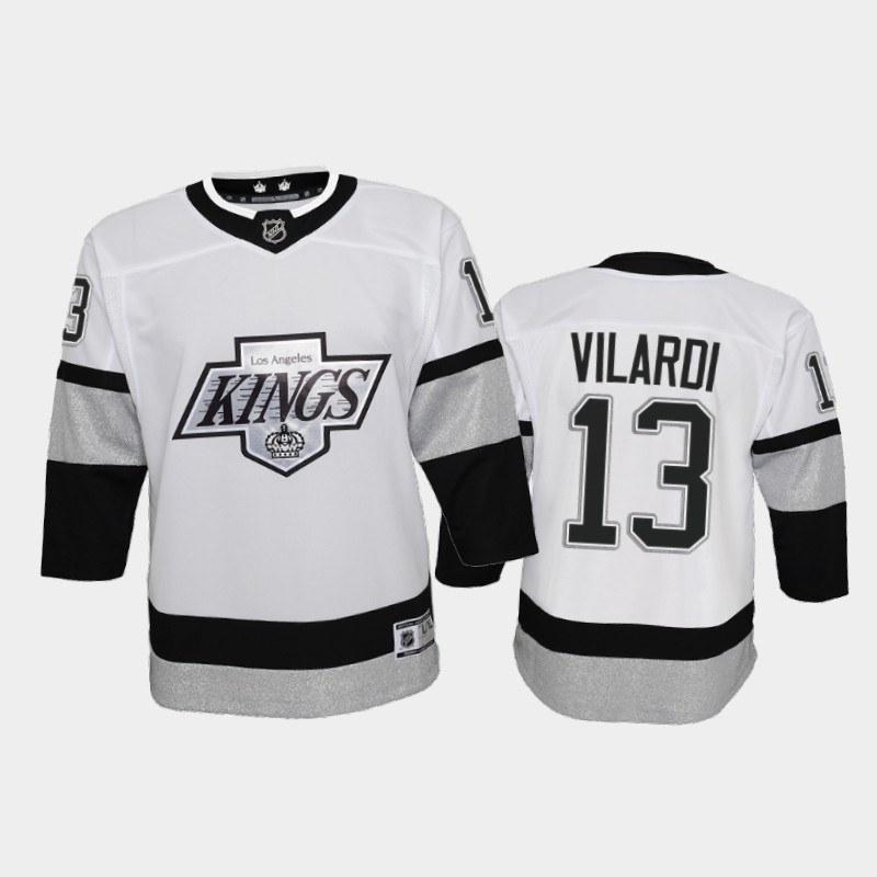 Adidas Kings #13 Gabriel Vilardi Youth 2021-22 Alternate Game NHL Jersey - White