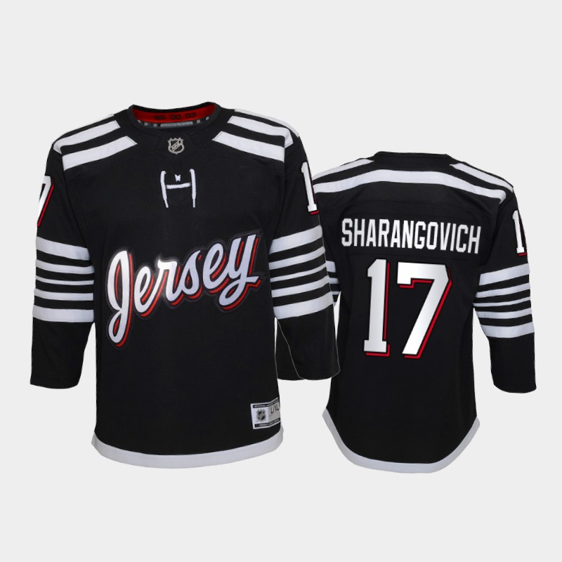 Adidas Devils #17 Yegor Sharangovich Youth 2021-22 Alternate Game NHL Jersey - Black