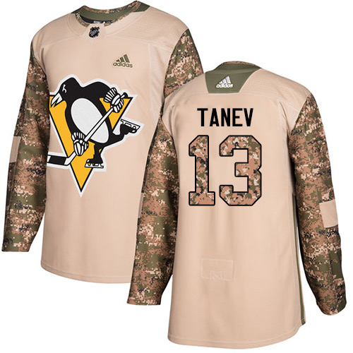 Adidas Penguins #13 Brandon Tanev Camo Authentic 2017 Veterans Day Stitched Youth NHL Jersey
