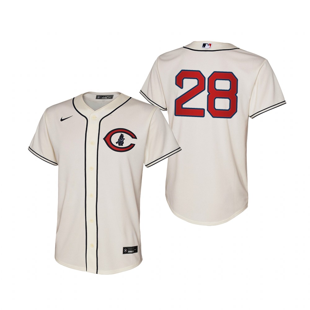 Chicago Cubs #28 Kyle Hendricks Youth 2022 Field of Dreams MLB Game Jersey - Cream