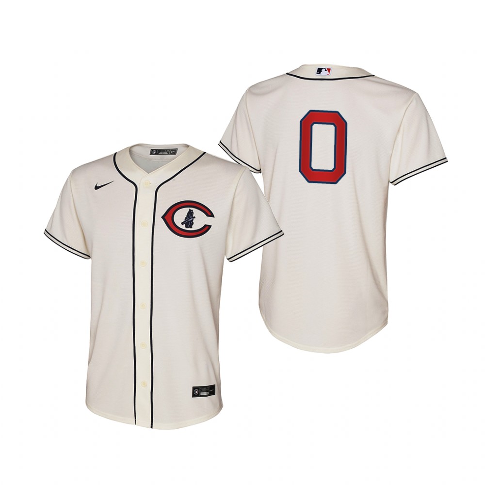 Chicago Cubs #0 Marcus Stroman Youth 2022 Field of Dreams MLB Game Jersey - Cream