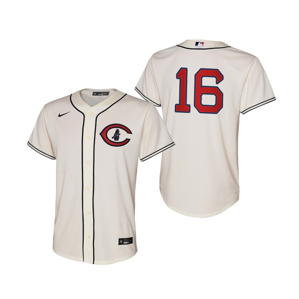 Chicago Cubs #16 Patrick Wisdom Youth 2022 Field of Dreams MLB Game Jersey - Cream