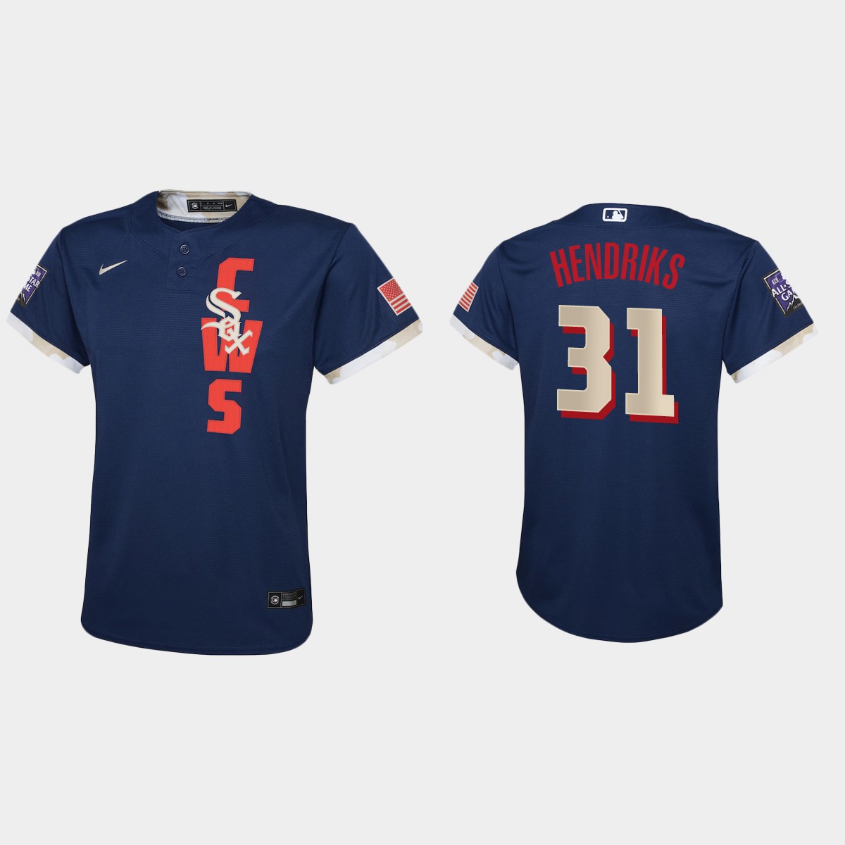 Chicago White Sox #31 Liam Hendriks Youth 2021 Mlb All Star Game Navy Jersey