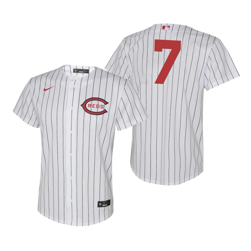 Cincinnati Reds #7 Donovan Solano Youth 2022 Field of Dreams MLB Game Jersey - White