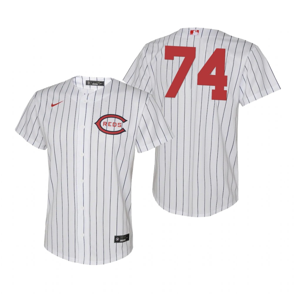 Cincinnati Reds #74 Juniel Querecuto Youth 2022 Field of Dreams MLB Game Jersey - White