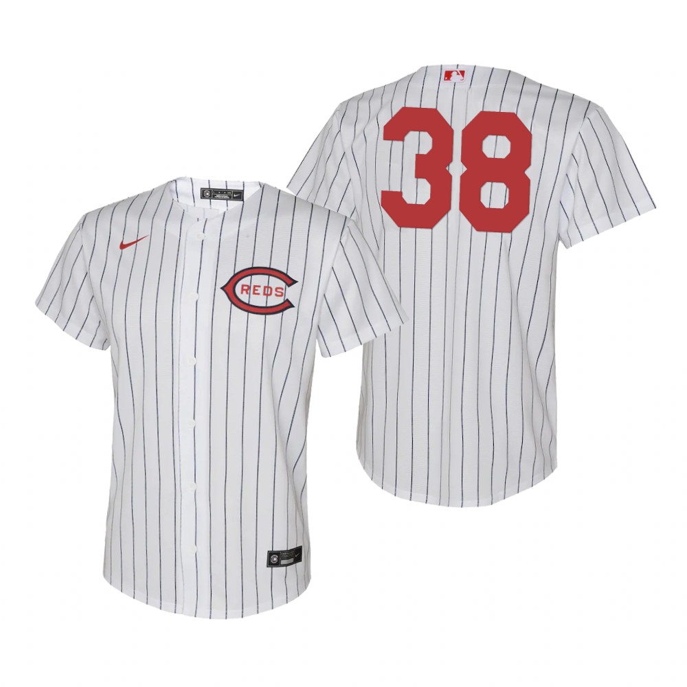 Cincinnati Reds #38 Justin Dunn Youth 2022 Field of Dreams MLB Game Jersey - White