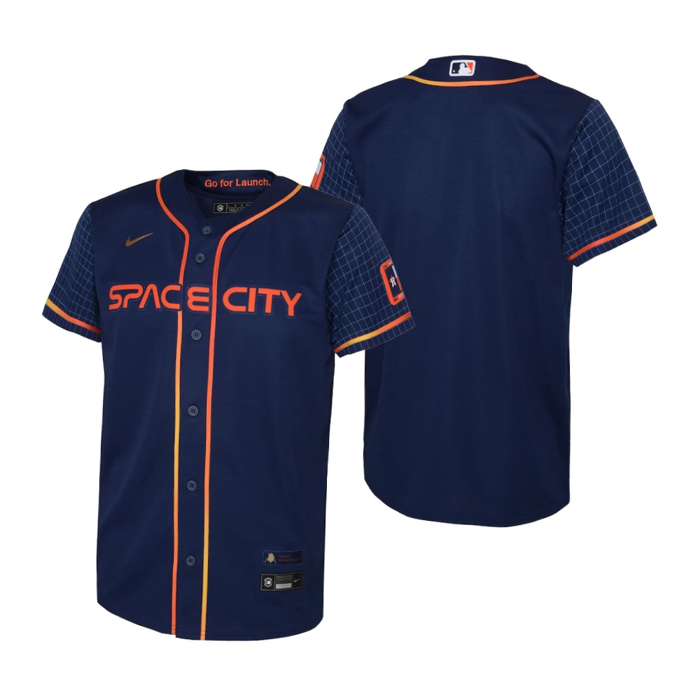 Houston Astros Blank Navy Youth Nike 2022 City Connect Replica MLB Jersey
