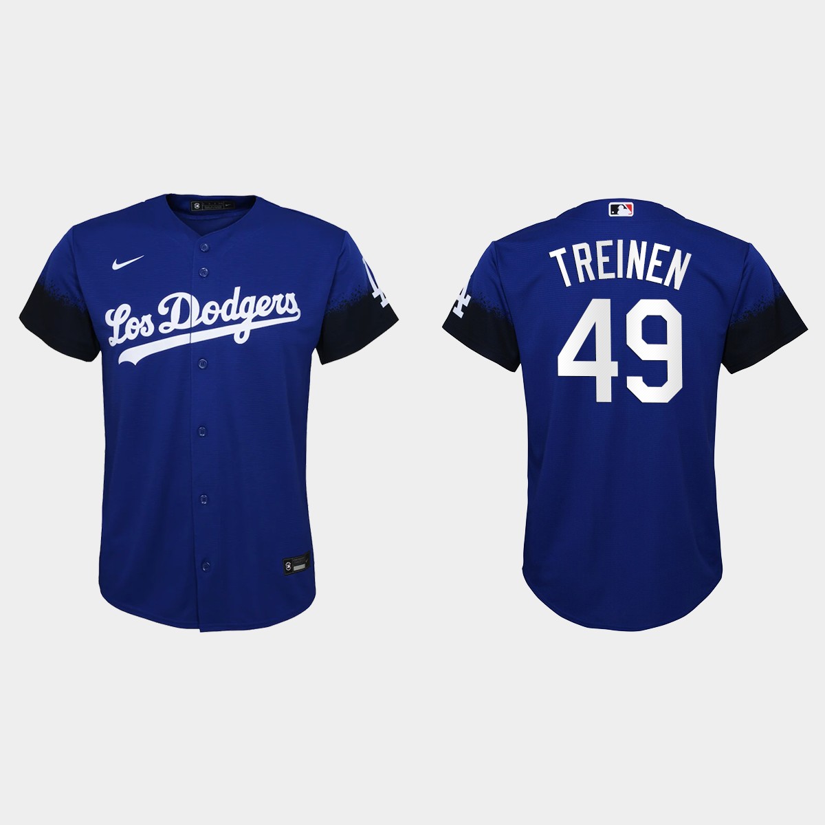 Los Angeles Dodgers #49 Blake Treinen Nike Youth 2021 City Connect MLB Jersey Royal