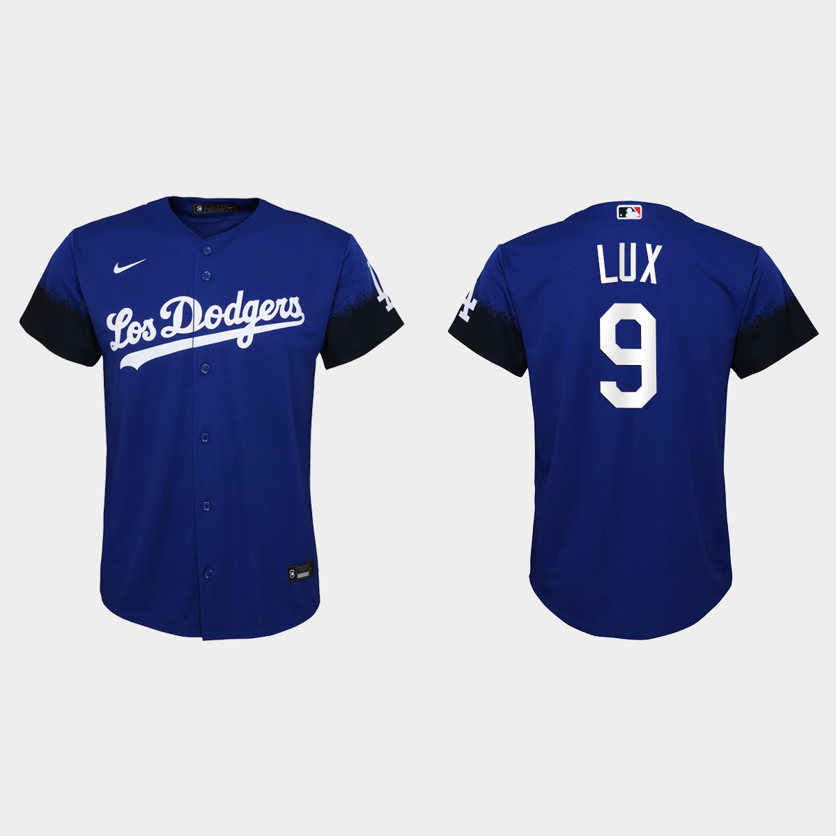 Los Angeles Dodgers #9 Gavin Lux Nike Youth 2021 City Connect MLB Jersey Royal