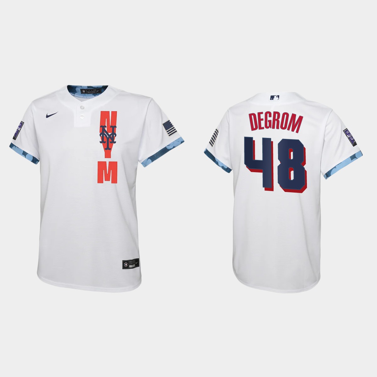 New York Mets #48 Jacob deGrom Youth 2021 Mlb All Star Game White Jersey