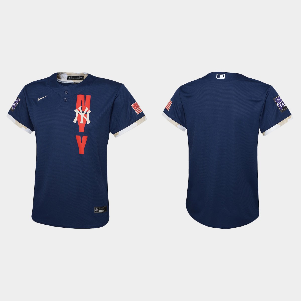 New York Yankees Youth 2021 Mlb All Star Game Navy Jersey
