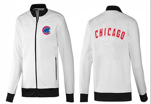 MLB Chicago Cubs Zip Jacket White_1