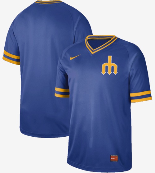 Nike Mariners Blank Royal Authentic Cooperstown Collection Stitched MLB Jersey