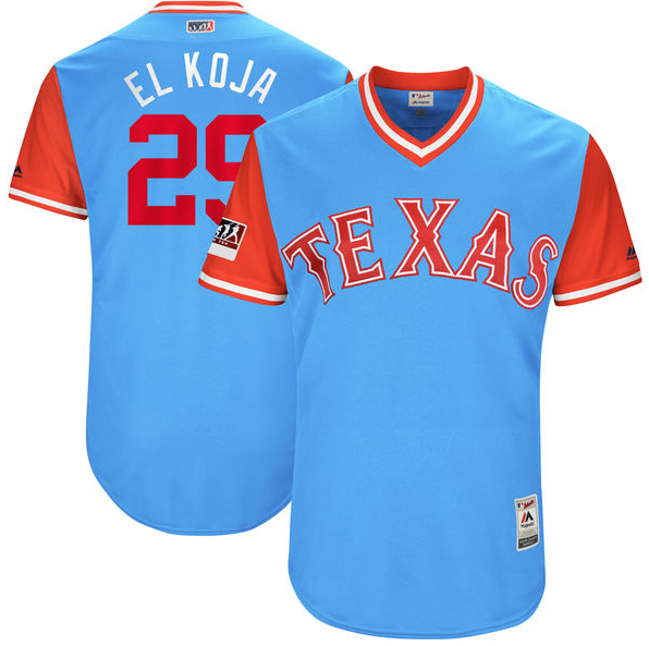 Rangers #29 Adrian Beltre Light Blue 