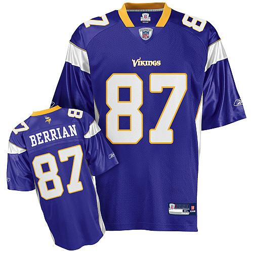 Vikings #87 Bernard Berrian Purple Stitched NFL Jersey