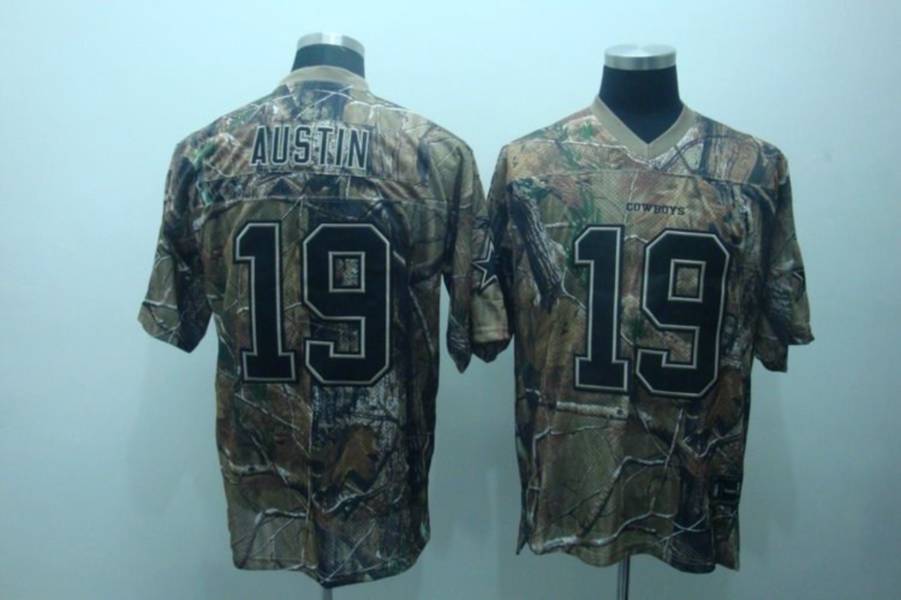 Cowboys #19 Miles Austin Camouflage Realtree Embroidered NFL Jersey
