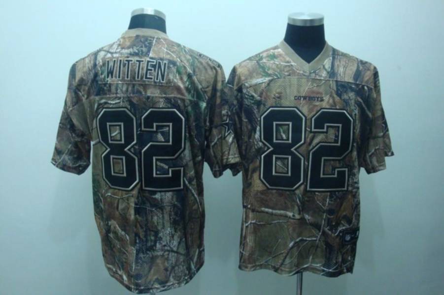Cowboys #82 Jason Witten Camouflage Realtree Embroidered NFL Jersey