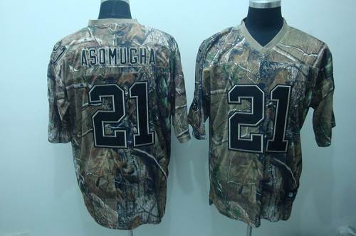 Raiders #21 Nnamdi Asomugha Camouflage Realtree Embroidered NFL Jersey