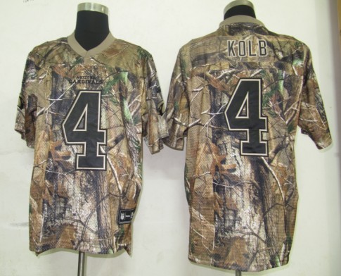 Cardinals #4 Kevin Kolb Camouflage Realtree Embroidered NFL Jersey