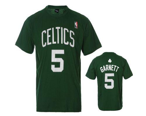 Boston Celtics #5 Kevin Garnett Green NBA T-Shirt