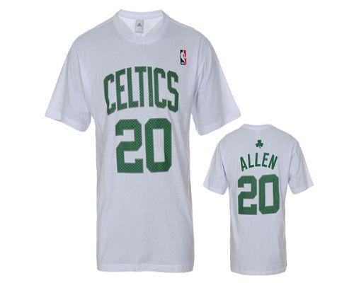 Boston Celtics #20 Ray Allen White NBA T-Shirt