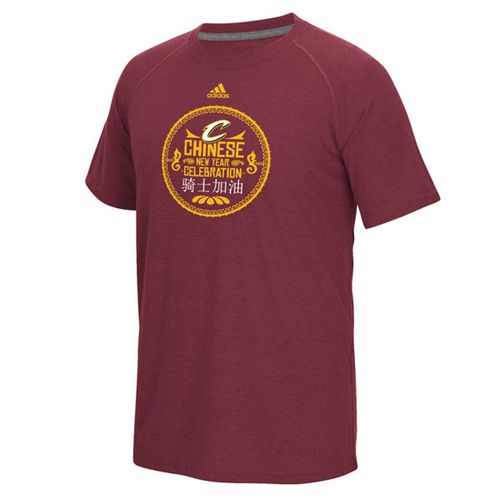 Cleveland Cavaliers Adidas 2016 Chinese New Year Climalite T-Shirt Burgundy