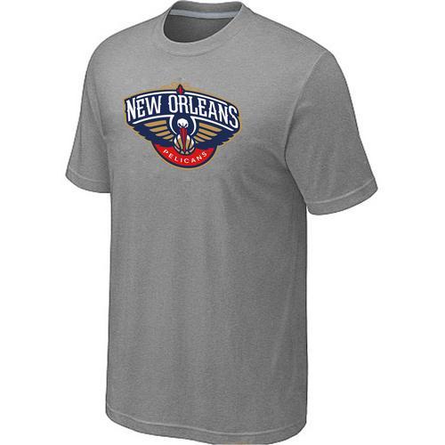 New Orleans Pelicans Big & Tall Primary Logo T-Shirt Light Grey