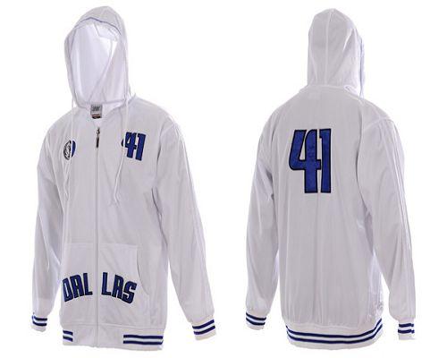Dallas Mavericks #41 (no name) White NBA Hoodie