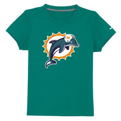 Miami Dolphins Sideline Legend Authentic Logo Youth T-Shirt Light Green