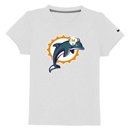Miami Dolphins Sideline Legend Authentic Logo Youth T-Shirt White