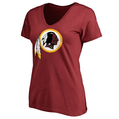 Women's Washington Commanders Pro Line Primary Team Logo Slim Fit T-Shirt Red