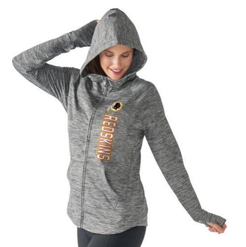 Women's NFL Washington Commanders G-III 4Her by Carl Banks Recovery Full-Zip Hoodie Heathered Gray