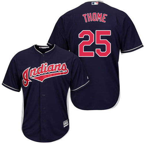Guardians #25 Jim Thome Navy Blue Alternate Stitched Youth MLB Jersey