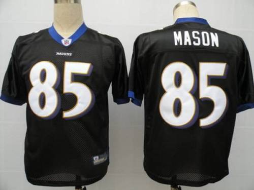 Ravens #85 Derrick Mason Black Stitched Youth NFL Jersey
