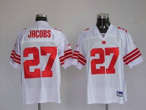 Giants #27 Brandon Jacobs White Stitched Youth NFL Jersey