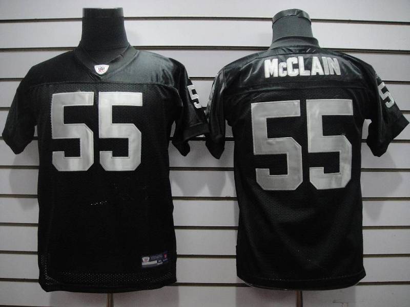 Raiders #55 Rolando McClain Black Stitched Youth NFL Jersey
