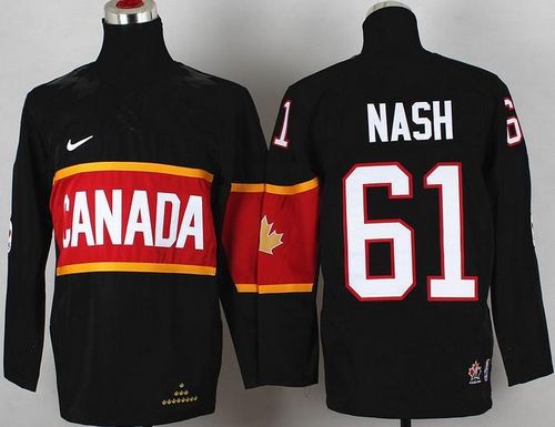 Team Canada 2014 Olympic #61 Rick Nash Black Stitched Youth NHL Jersey